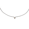 Load image into Gallery viewer, Sterling and Pave Diamond Itsy Heart Disk Pendant Necklace
