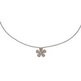 Load image into Gallery viewer, Sterling and Pave Diamond Daisy Pendant Necklace .55cts
