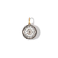Load image into Gallery viewer, 14 Karat Yellow Gold White Topaz Round Charm
