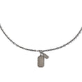 Load image into Gallery viewer, Sterling Silver and Diamond Double Tag Necklace
