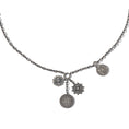 Load image into Gallery viewer, Sterling Silver and Diamond Disk Drop Necklace
