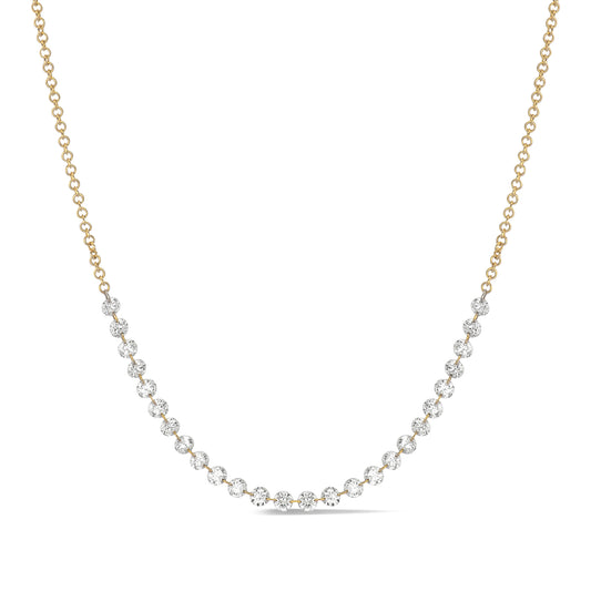 18 Karat Yellow Gold Aspen Air 2.50" Diamond Necklace