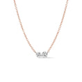 Load image into Gallery viewer, 14 Karat Rose Gold Aspen Air Two Diamond Necklace
