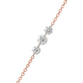 Load image into Gallery viewer, 14 Karat Rose Gold Aspen Air Three Diamond Necklace
