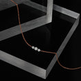 Load image into Gallery viewer, 14 Karat Rose Gold Aspen Air Three Diamond Necklace
