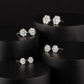 Load image into Gallery viewer, 18 Karat White Gold Floral Stud Earrings 1.00cts
