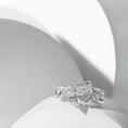 Load image into Gallery viewer, 18 Karat White Gold Radiant and Heart Diamond Bypass Ring
