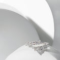 Load image into Gallery viewer, 18 Karat White Gold and Diamond Emerald Cut Bypass Ring
