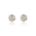 Load image into Gallery viewer, 18 Karat Yellow Gold Floral Stud Earrings 1.00cts
