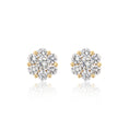 Load image into Gallery viewer, 18 Karat Yellow Gold Floral Stud Earrings 1.50cts
