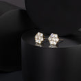 Load image into Gallery viewer, 18 Karat Yellow Gold Floral Stud Earrings 3.25cts
