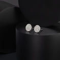 Load image into Gallery viewer, Pave Stud Circle Diamond Earrings
