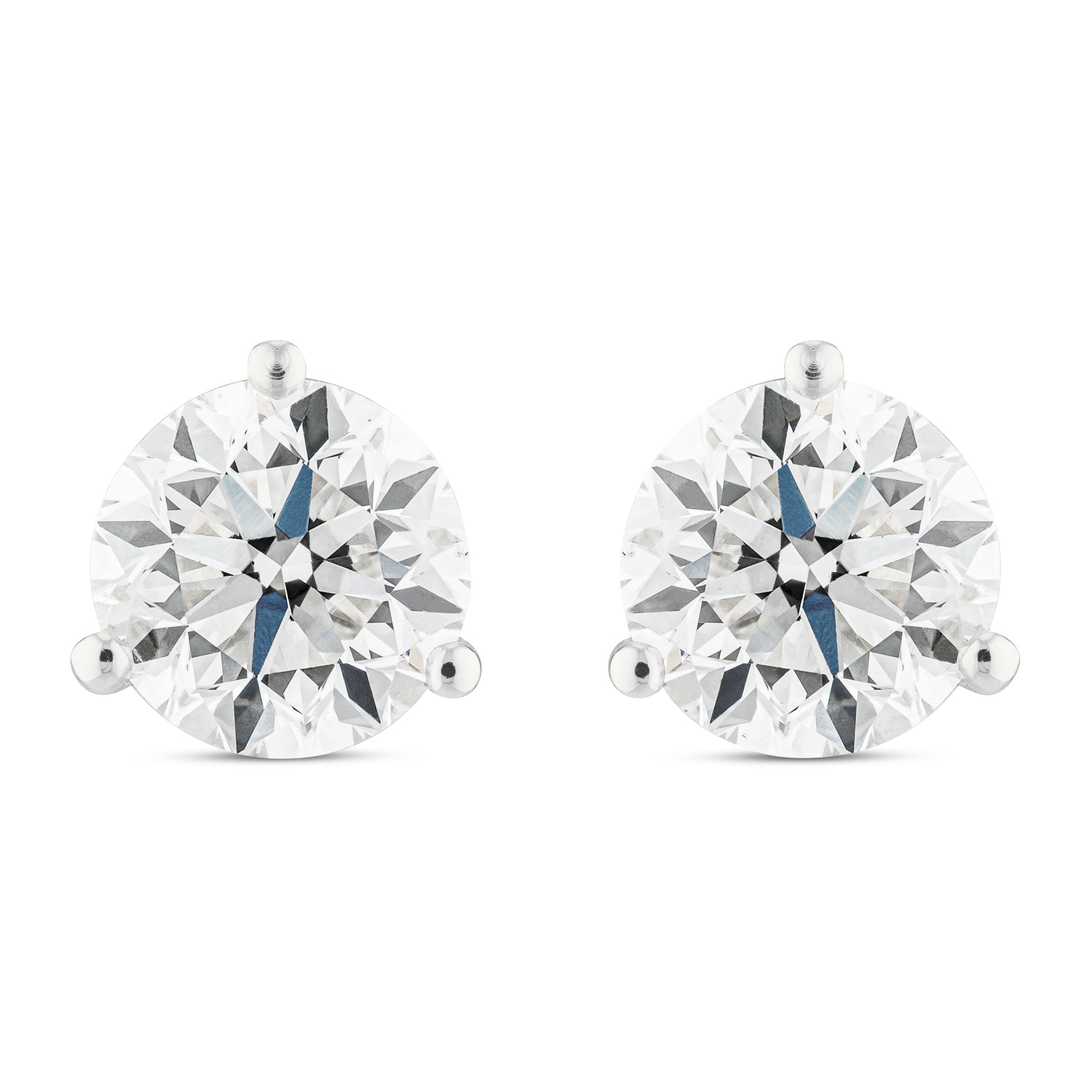 2.00ctw 6mm Natural Diamond Stud Earrings
