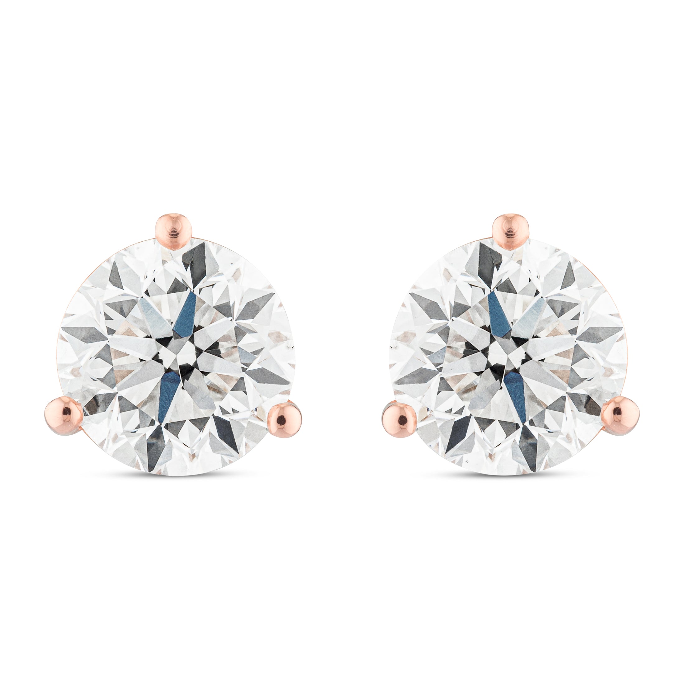 2.00ctw 6mm Natural Diamond Stud Earrings