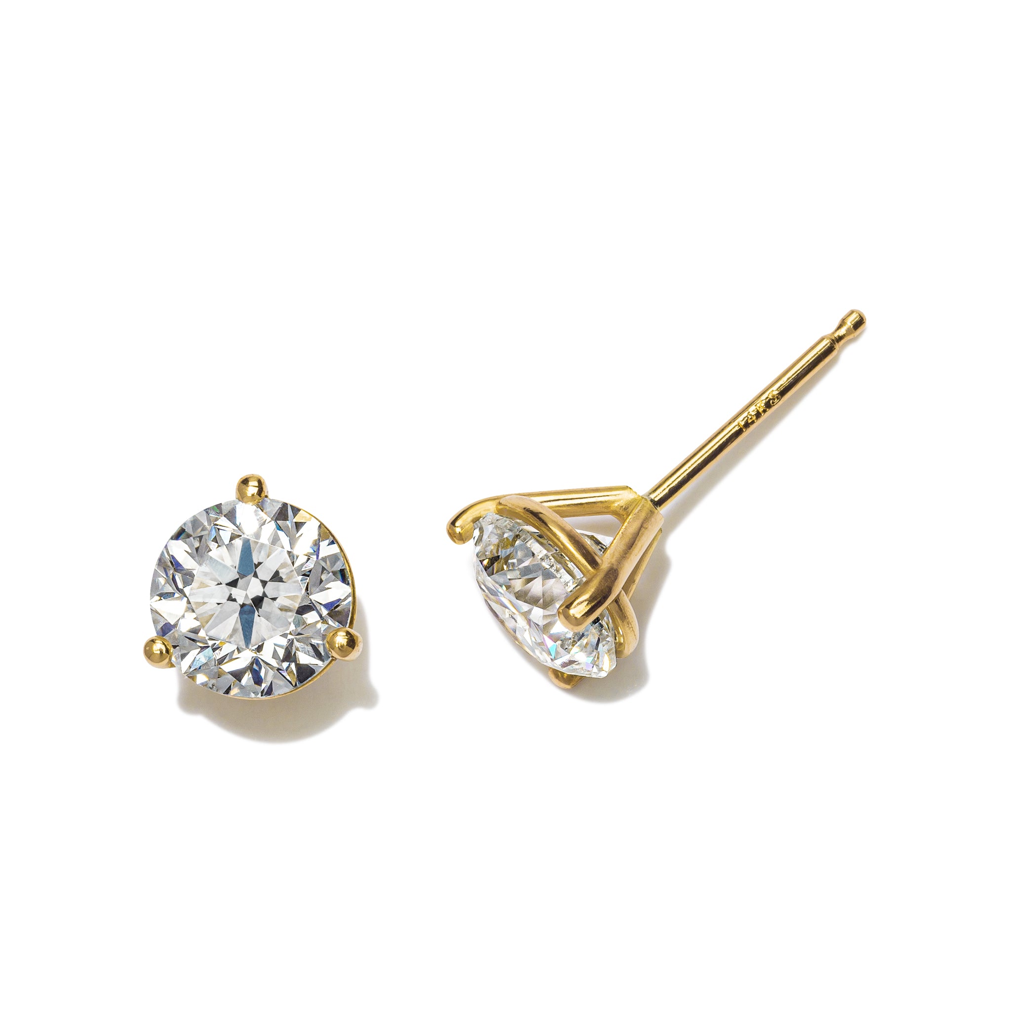 2.00ctw 6mm Natural Diamond Stud Earrings