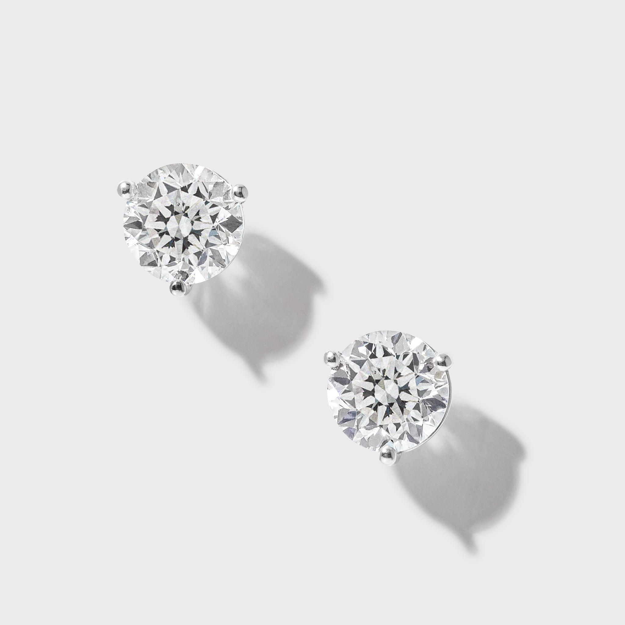 2.00ctw 6mm Natural Diamond Stud Earrings