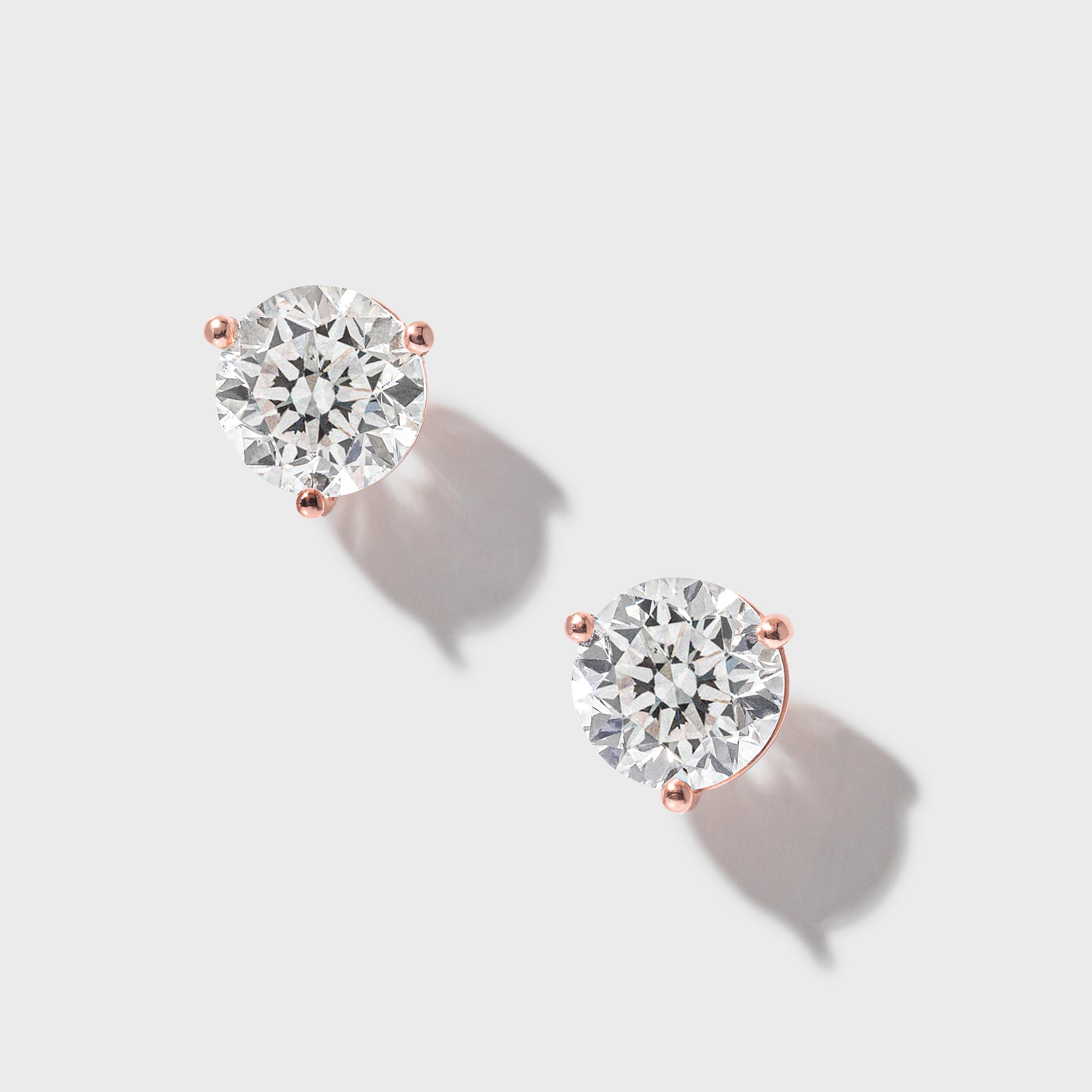 2.00ctw 6mm Natural Diamond Stud Earrings