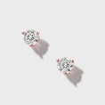 Load image into Gallery viewer, .50ctw 4mm Natural Diamond Stud Earrings
