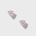 Load image into Gallery viewer, .30ctw 3.5mm Natural Diamond Stud Earrings
