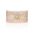 Load image into Gallery viewer, 4mm Rose Crystal with Yellow Cubic Zirconia Seven Wrap Bracelet and Necklace
