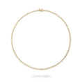 Load image into Gallery viewer, Yellow Gold Bezel All The Way 14.00cts Round Diamond 17.00" Tennis Necklace
