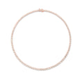 Load image into Gallery viewer, Rose Gold Bezel All The Way 14.00cts Round Diamond 17.00" Tennis Necklace
