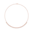 Load image into Gallery viewer, Rose Gold Diamond Drop Bezel Ball Chain Necklace
