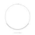 Load image into Gallery viewer, White Gold Diamond Drop Bezel Ball Chain Necklace
