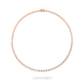 Load image into Gallery viewer, Rose Gold Bezel Set 10.00cts Full Cut Diamond Heart 17.00" Tennis Necklace
