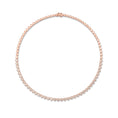 Load image into Gallery viewer, Rose Gold Bezel Set 10.00cts Full Cut Diamond Heart 17.00" Tennis Necklace
