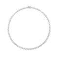 Load image into Gallery viewer, White Gold Bezel Set 10.00cts Full Cut Diamond Heart 17.00" Tennis Necklace
