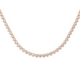 Load image into Gallery viewer, Rose Gold Bezel Set 10.00cts Full Cut Diamond Heart 17.00" Tennis Necklace
