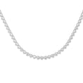 Load image into Gallery viewer, White Gold Bezel Set 10.00cts Full Cut Diamond Heart 17.00" Tennis Necklace
