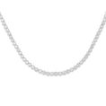 Load image into Gallery viewer, White Gold Bezel All The Way 14.00cts Round Diamond 17.00" Tennis Necklace

