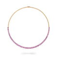 Load image into Gallery viewer, 14 Karat Gold and Pink Sapphire 10.00cts Oval 16.00" Tennis Necklace
