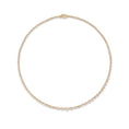 Load image into Gallery viewer, Yellow Gold Bezel All The Way 7.00cts Pear Diamond 17.00" Tennis Necklace
