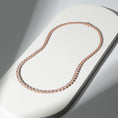 Load image into Gallery viewer, Rose Gold Bezel Set 10.00cts Full Cut Diamond Heart 17.00" Tennis Necklace
