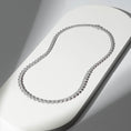 Load image into Gallery viewer, White Gold Bezel Set 10.00cts Full Cut Diamond Heart 17.00" Tennis Necklace
