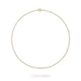Load image into Gallery viewer, Yellow Gold Half Bezel All The Way 13.00cts Round Diamond 17.00" Tennis Necklace
