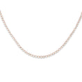 Load image into Gallery viewer, Rose Gold Half Bezel All The Way 13.00cts Round Diamond 17.00" Tennis Necklace
