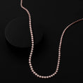 Load image into Gallery viewer, Rose Gold Bezel All The Way 14.00cts Round Diamond 17.00" Tennis Necklace
