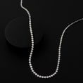 Load image into Gallery viewer, White Gold Bezel All The Way 14.00cts Round Diamond 17.00" Tennis Necklace
