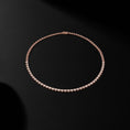 Load image into Gallery viewer, Rose Gold Bezel Set 10.00cts Full Cut Diamond Heart 17.00" Tennis Necklace
