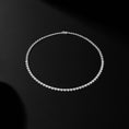 Load image into Gallery viewer, White Gold Bezel Set 10.00cts Full Cut Diamond Heart 17.00" Tennis Necklace
