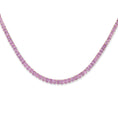Load image into Gallery viewer, 14 Karat Gold and Pink Sapphire 10.00cts Oval 16.00" Tennis Necklace
