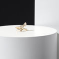 Load image into Gallery viewer, 14 Karat Yellow Gold Two Diamond Twist Ring
