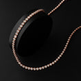 Load image into Gallery viewer, Rose Gold Bezel All The Way 14.00cts Round Diamond 17.00" Tennis Necklace
