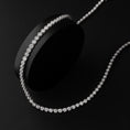 Load image into Gallery viewer, White Gold Bezel All The Way 14.00cts Round Diamond 17.00" Tennis Necklace
