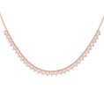 Load image into Gallery viewer, Rose Gold Diamond Drop Bezel Ball Chain Necklace
