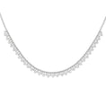 Load image into Gallery viewer, White Gold Diamond Drop Bezel Ball Chain Necklace
